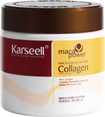 Karseell Collagen Hair Treatment Deep Repair Conditioning Argan Oil Collagen Hair Mask Essence for Dry Damaged Hair All Hair Types 16.90 oz 500ml
