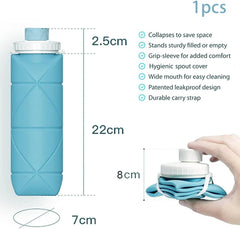 Premium Foldable Silicone Water Bottle 600ML