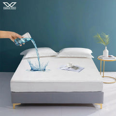 Premium Waterproof Mattress Cover For Double Bed Terry Cotton Stuff