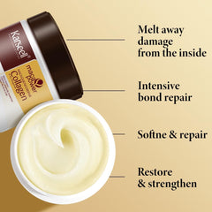 Karseell Collagen Hair Treatment Deep Repair Conditioning Argan Oil Collagen Hair Mask Essence for Dry Damaged Hair All Hair Types 16.90 oz 500ml