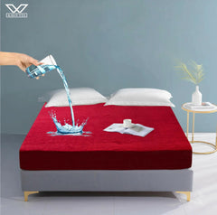 Premium Waterproof Mattress Cover For Double Bed Terry Cotton Stuff